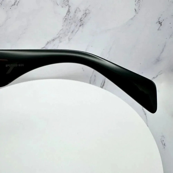 PRADA Sunglasses Black Oversized Square Acetate Letter Logo Italy Authentic - Picture 9 of 16